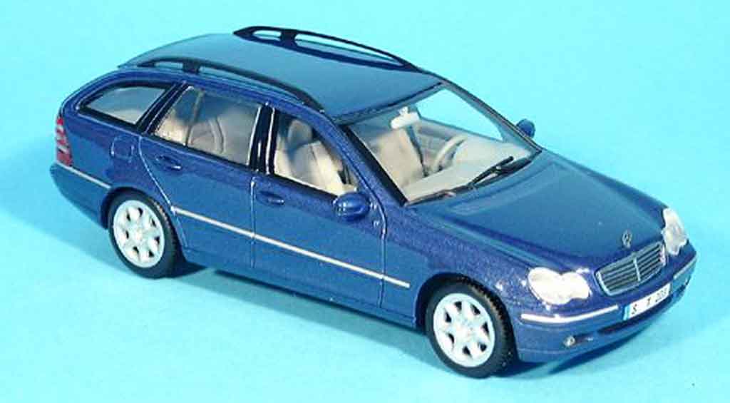 Mercedes Classe C 1/43 Minichamps T Modell bleu miniature
