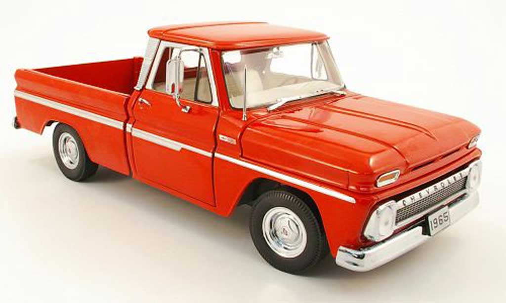 Chevrolet C-10 1/18 Sun Star pick up styleside rouge 1965 miniature
