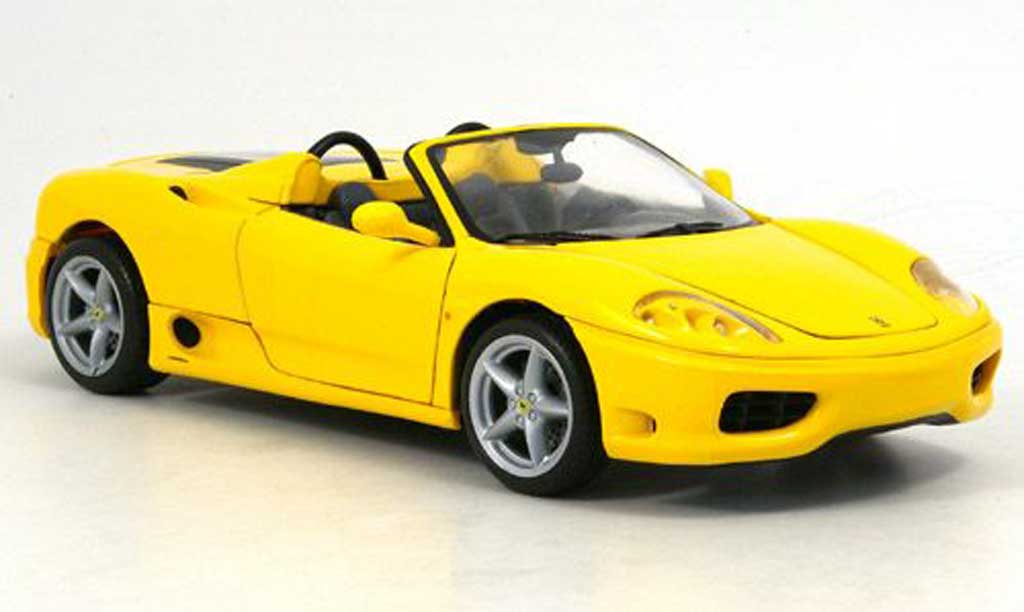 Ferrari 360 Modena 1/18 Hot Wheels spider jaune miniature