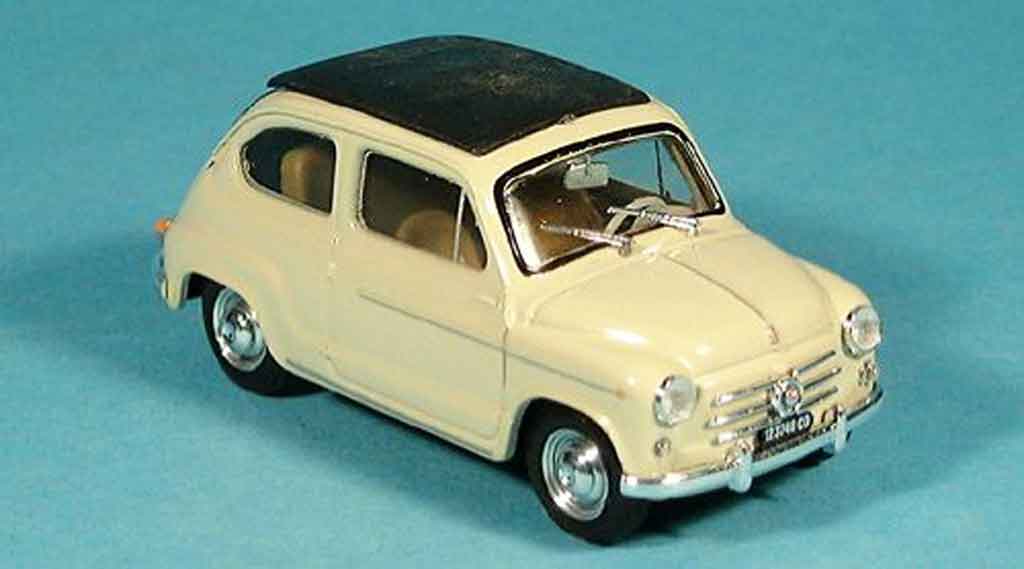 Fiat 600 1/43 Brumm D geschlossen beige 1960 miniature