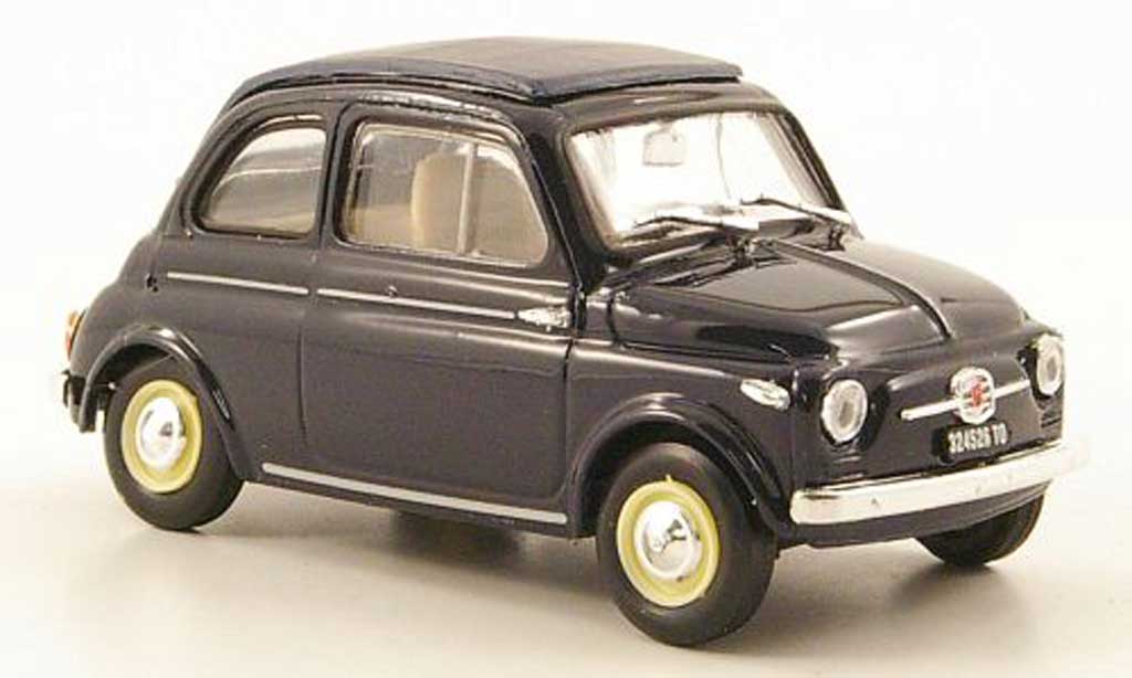 Fiat 500 1/43 Brumm Nuova bleu geschlossenes Faltdach 1957 miniature