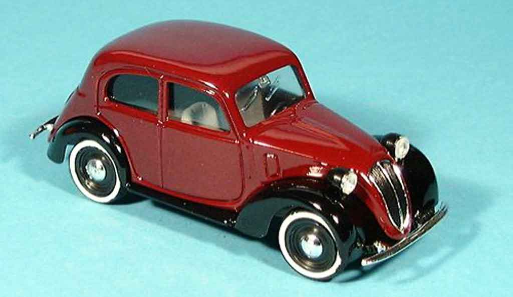 Fiat 1100 1937 1/43 Brumm 1937 ( 508c.) Bicolore weinrouge noire miniature