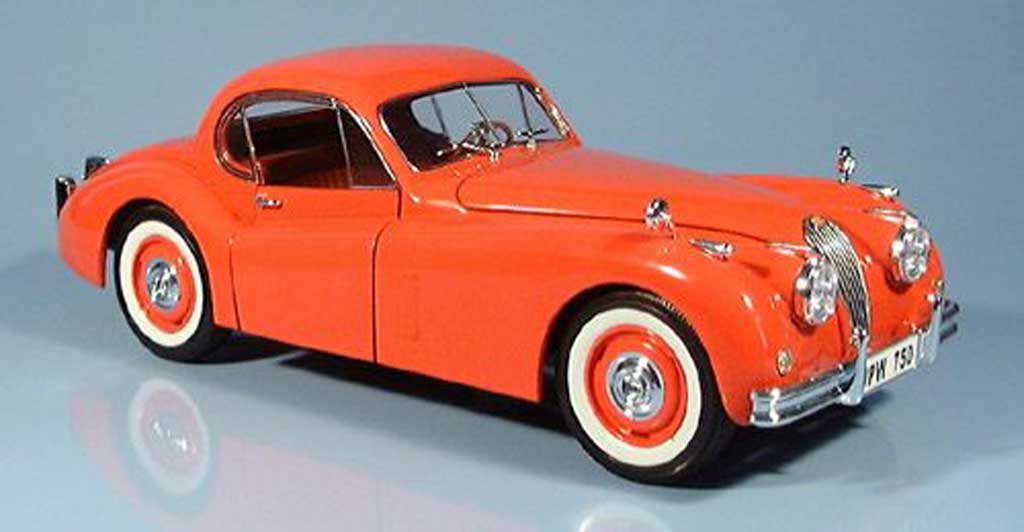 Jaguar XK 120 1/18 Signature rouge orange 1949 miniature