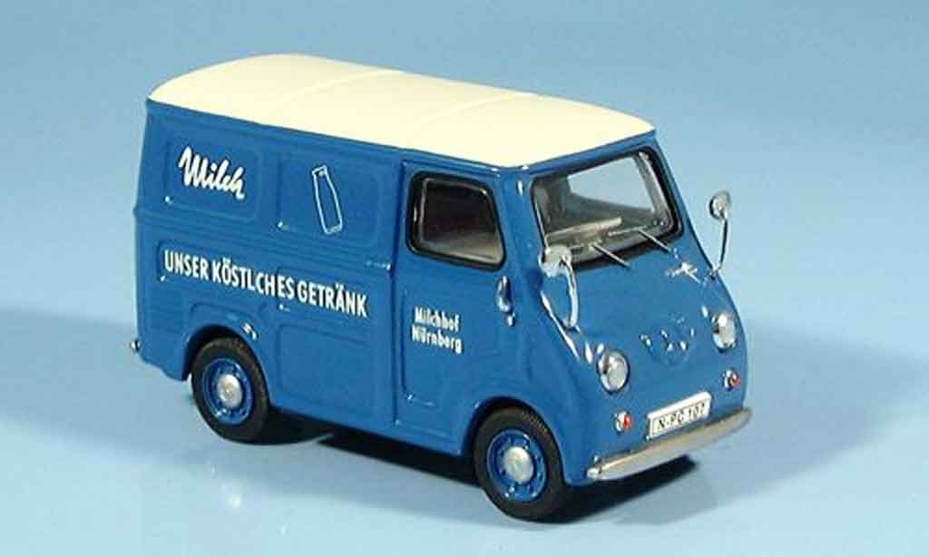 Goggomobil TL 1/43 Premium Cls 250 Kasten Milchhof bleu miniature