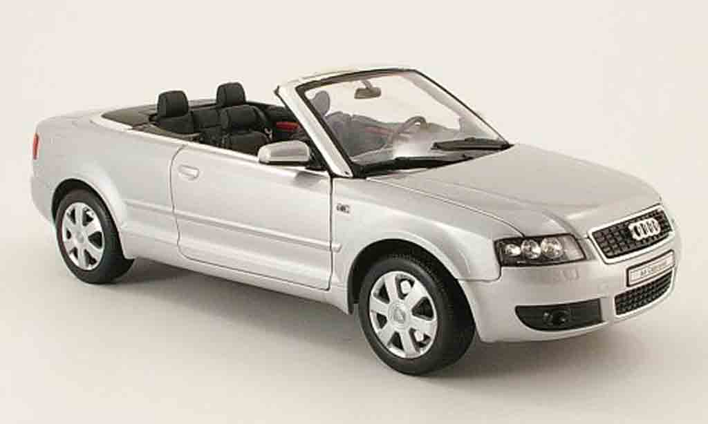 Audi A4 cabriolet 1/18 Welly cabriolet grey 2002 diecast model cars