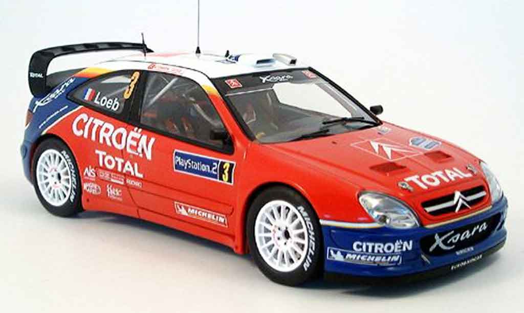 Citroen Xsara WRC 2004 1/18 Autoart WRC 2004 no.3 s.loeb/d.elena tour de corse diecast model cars