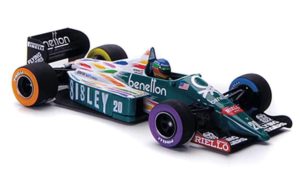 Benetton Bmw 1986 1/43 Minichamps 1986 B 186 No.20 Sisley G.Berger GP USA Detroit 1986