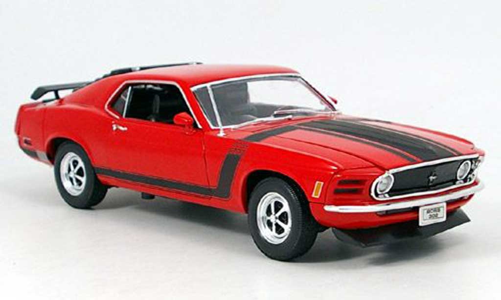 Ford Mustang 1970 1/18 Welly 1970 boss rosso modellino in miniatura