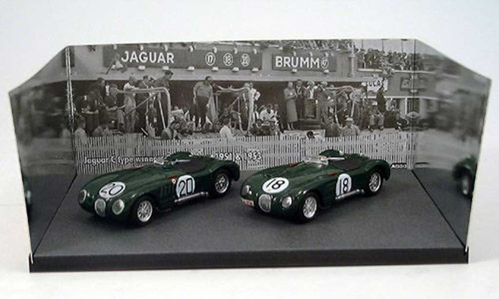 Jaguar C-Type 1953 1/43 Brumm 1953 2er-Set: No.18 & No.20 Siegerfahrzeuge 24h Le Mans & miniature