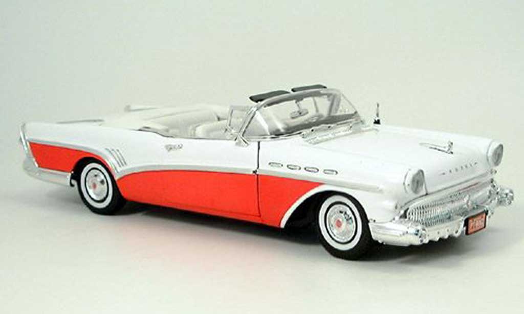 Buick Roadmaster 1/18 Motormax rouge-blanche 1957 miniature