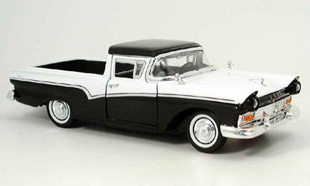 Ford Ranchero 1/18 Yat Ming noire/blanche 1957 miniature