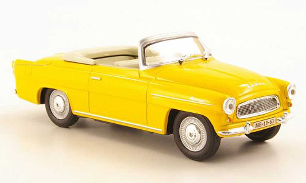 Skoda Felicia 1/43 Abrex Roadster orange-jaune miniature