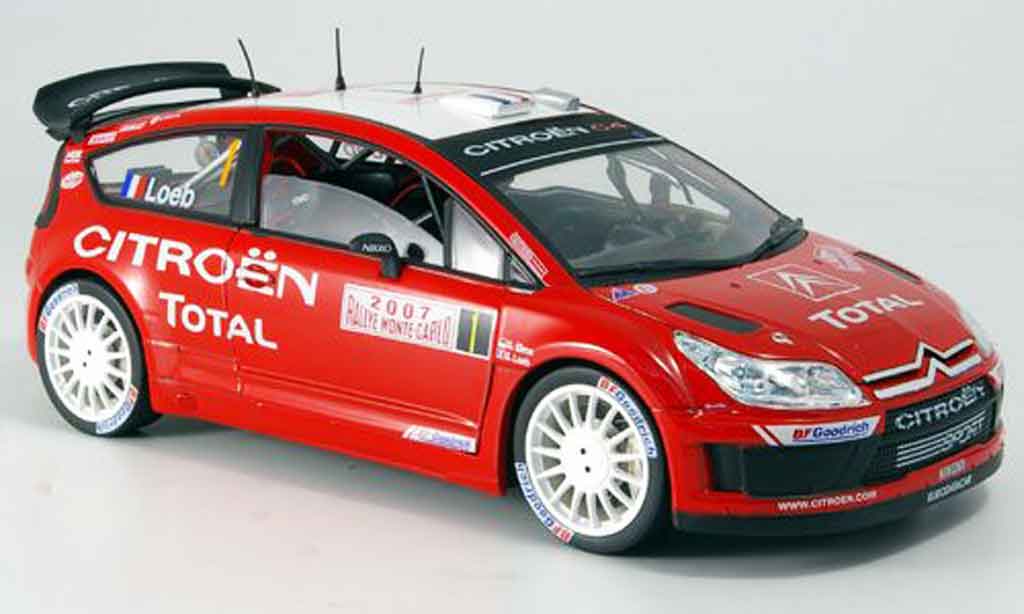 Citroen C4 WRC 1/18 Solido no.1 loeb/elena rallye monte carlo 2007 miniature
