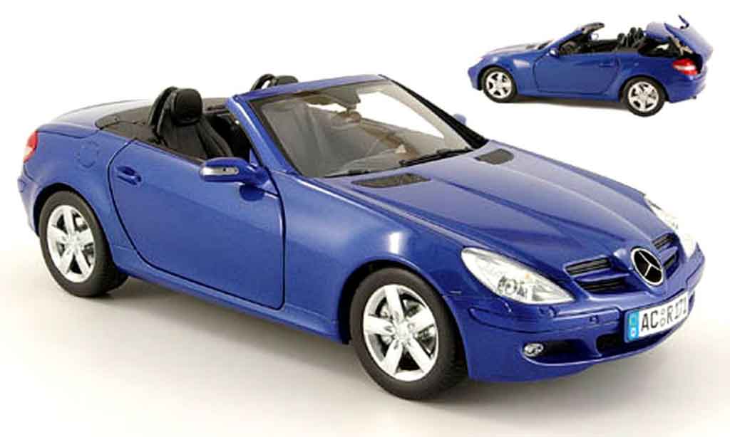 Mercedes Classe SLK 1/18 Minichamps (r 171) bleu 2004 miniature