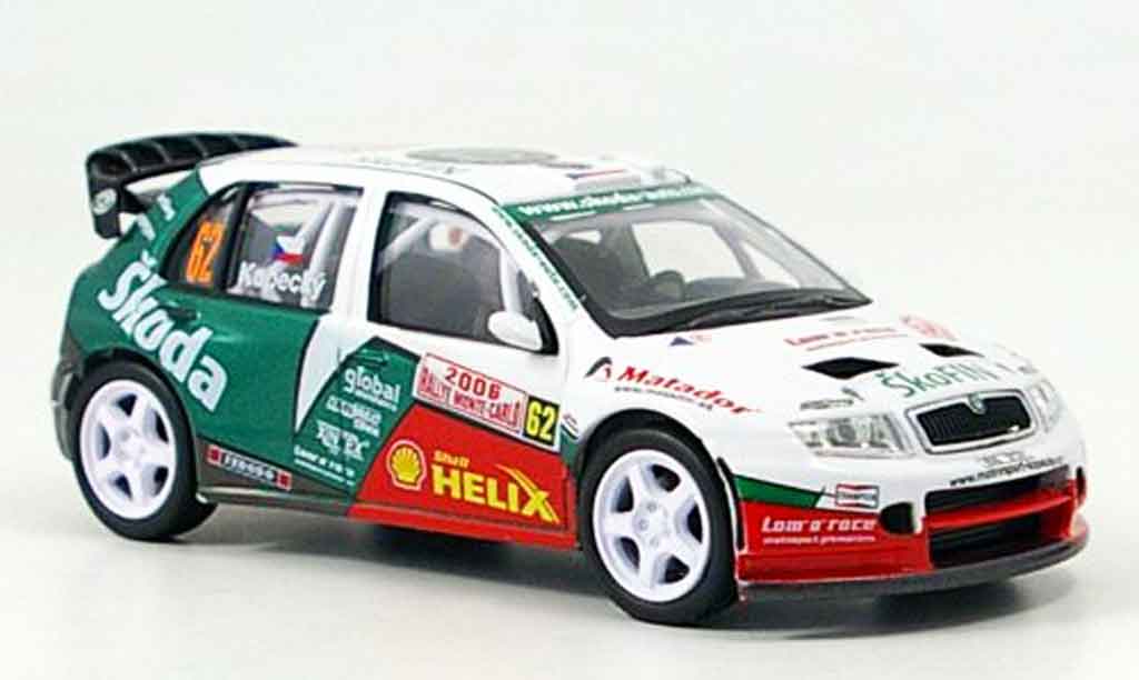 Skoda Fabia WRC 1/43 Abrex WRC evo ii no.62 kopecky miniature