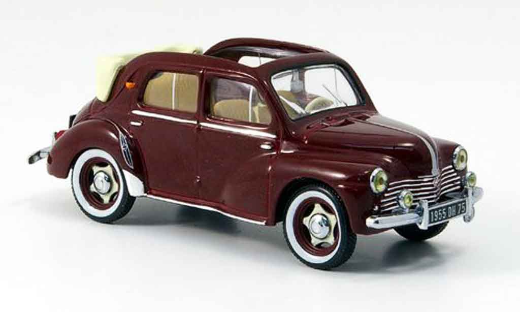 Renault 4CV 1/43 IXO cabrio rouge 1955 miniature
