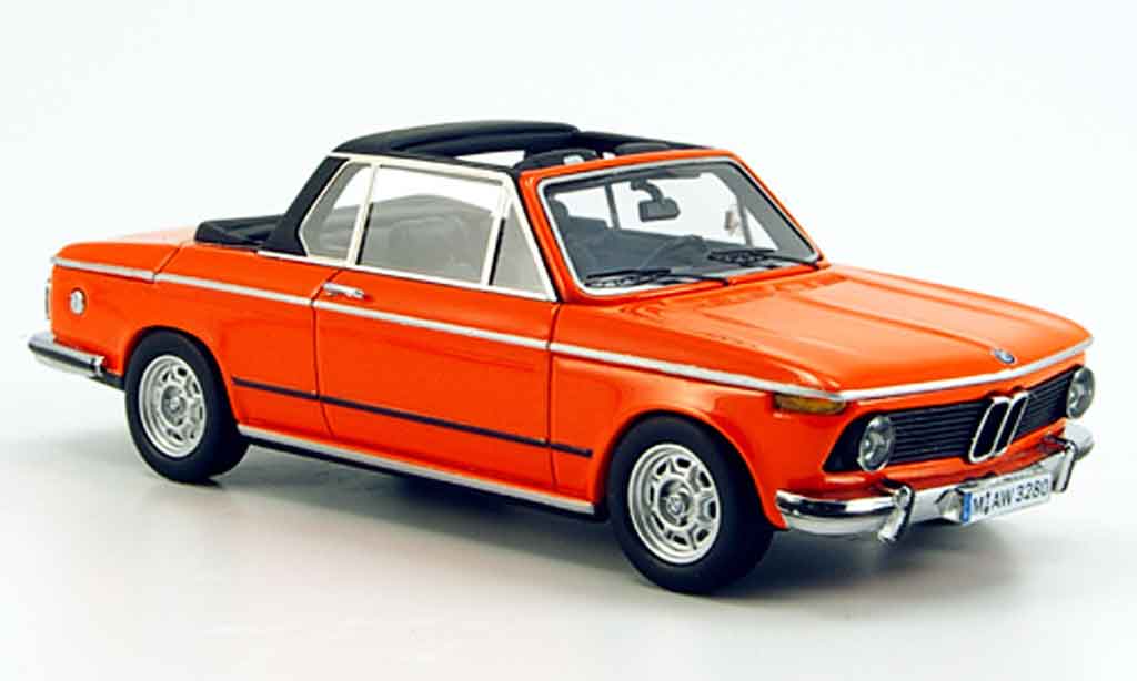 Bmw 2002 Tii 1/43 Neo Tii (E 10) Baur Cabrio orange 1974 miniature