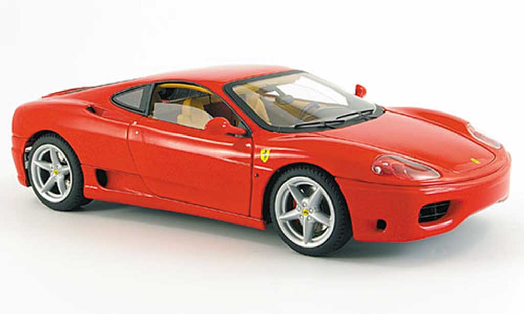 Ferrari 360 Modena 1/18 Hot Wheels Elite Modena coupe rouge mit beigem interieur miniature