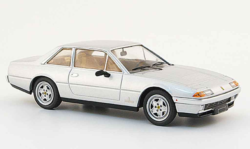 Ferrari 412 1/43 Hot Wheels Elite grise metallisee 1985 miniature
