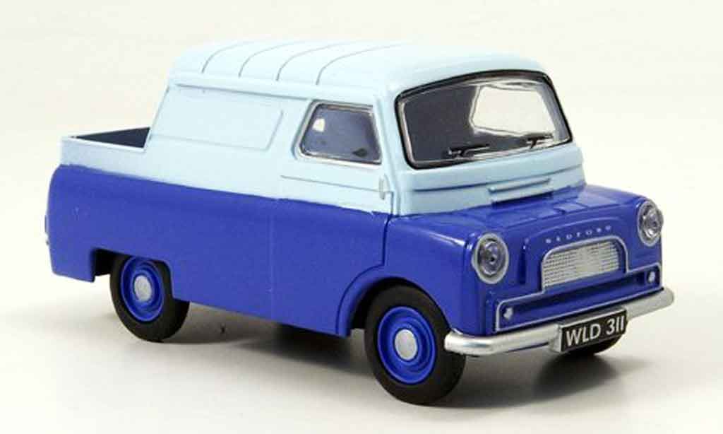 Bedford CA 1/43 Oxford Half Cab bleu blanche Kasten Pritsche miniature