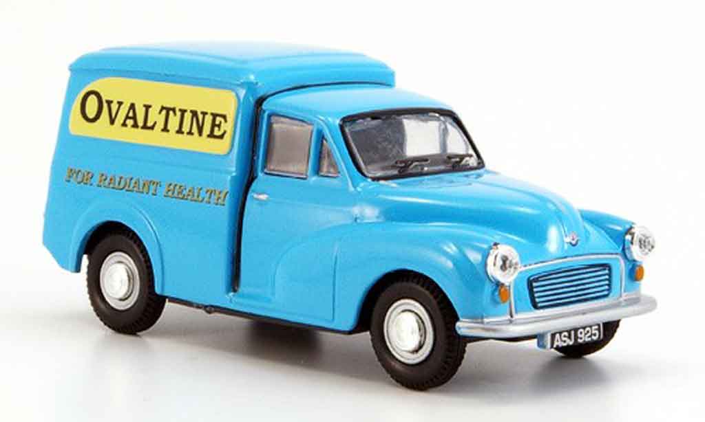 Morris Minor 1/43 Oxford Van bleu Ovaltine miniature