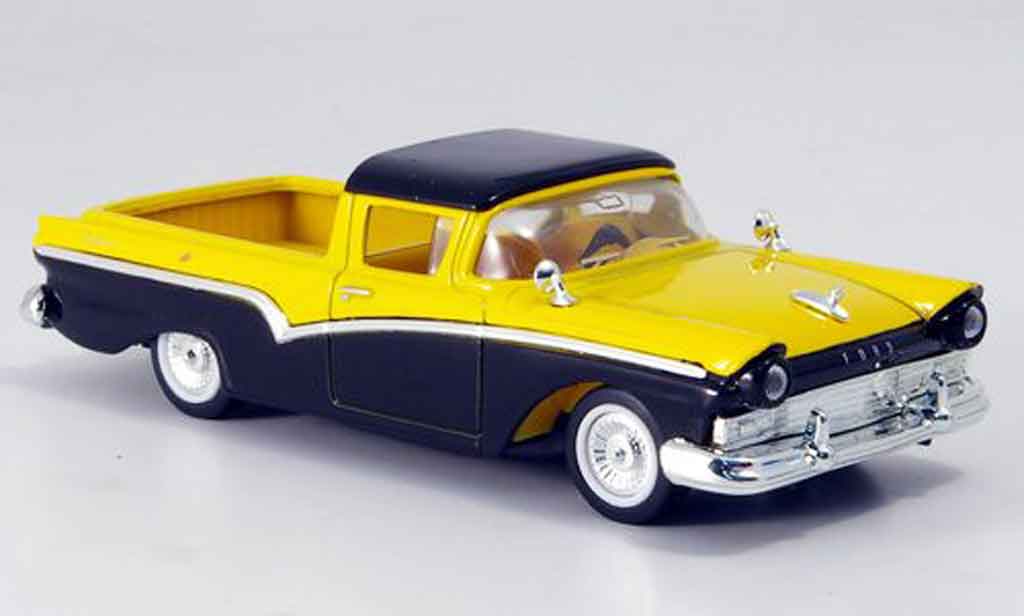 Ford Ranchero 1/43 Yat Ming noire jaune 1957 miniature