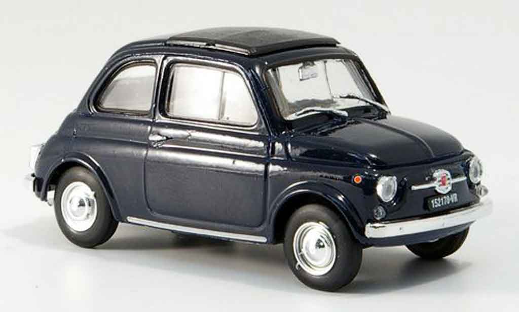 Fiat 500 1/43 Brumm F bleu avec capote Faltdach 1965 miniature