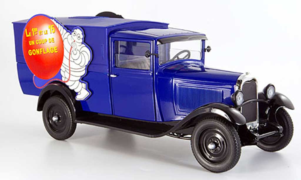 Citroen C4 1930 1/18 Solido 1930 lieferwagen michelin un coup de conflage miniature