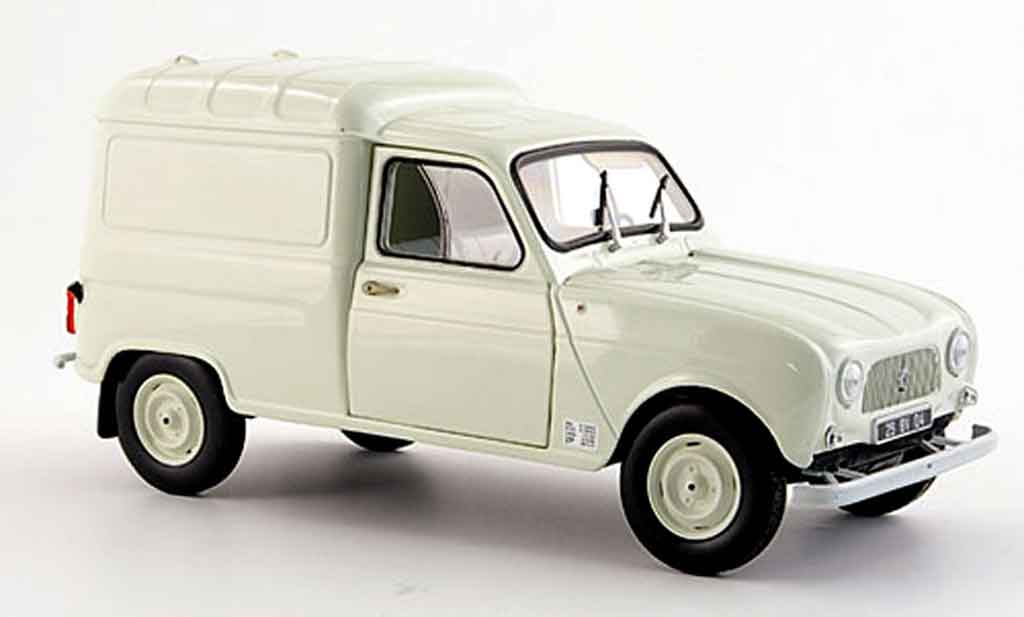 Renault 4 F4 1/18 Norev F creme blanche 1965 miniature