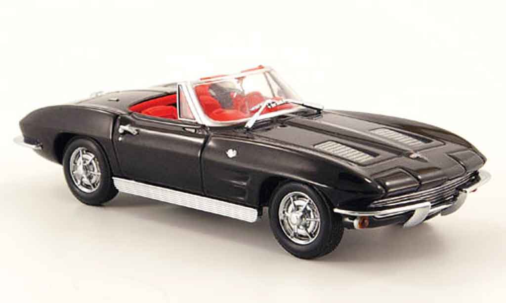 Chevrolet Corvette C2 1/43 Minichamps C2 convertible/cabriolet black 1963 diecast model cars