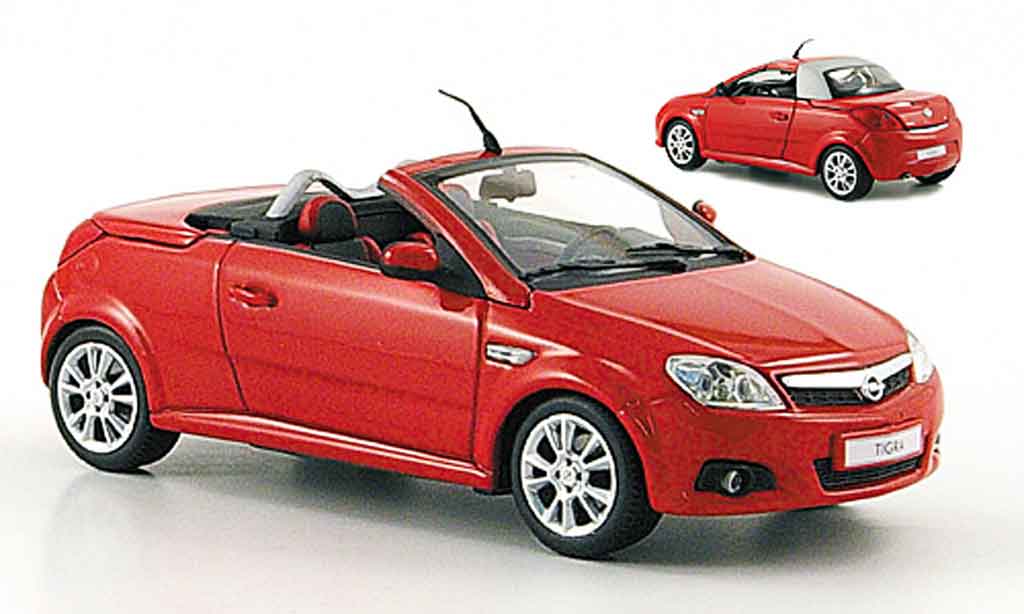 Opel Tigra 1/43 Minichamps twin top rouge 2004 miniature