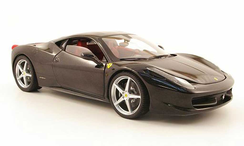 Ferrari 458 Italia 1/18 Hot Wheels Elite Italia noire 2010 miniature