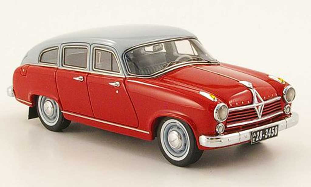 Borgward Hansa 2400 1/43 Neo rouge/grise 1955 miniature