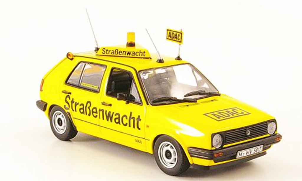 Volkswagen Golf 2 1/43 Minichamps 2 jaune adac 1985 miniature