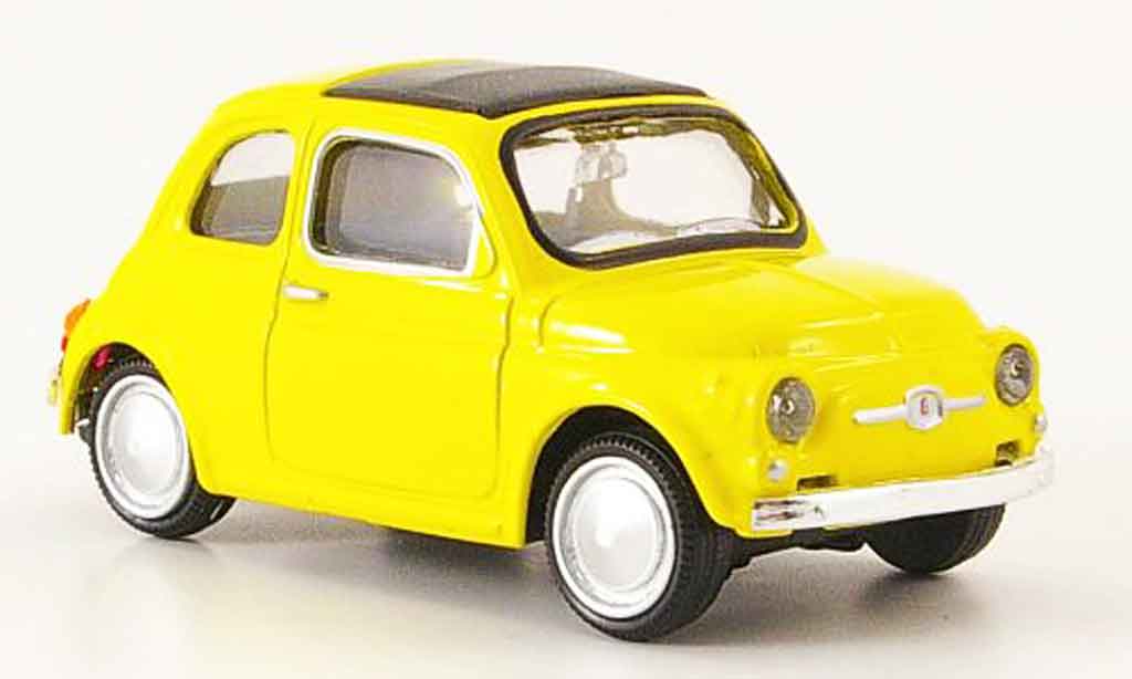 Fiat 500 1/43 Mondo Motors jaune 1957 miniature