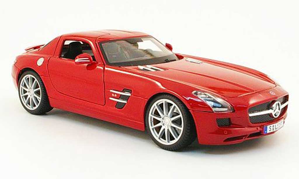Mercedes SLS 1/18 Maisto coupe amg (c197) red 2010 diecast model cars