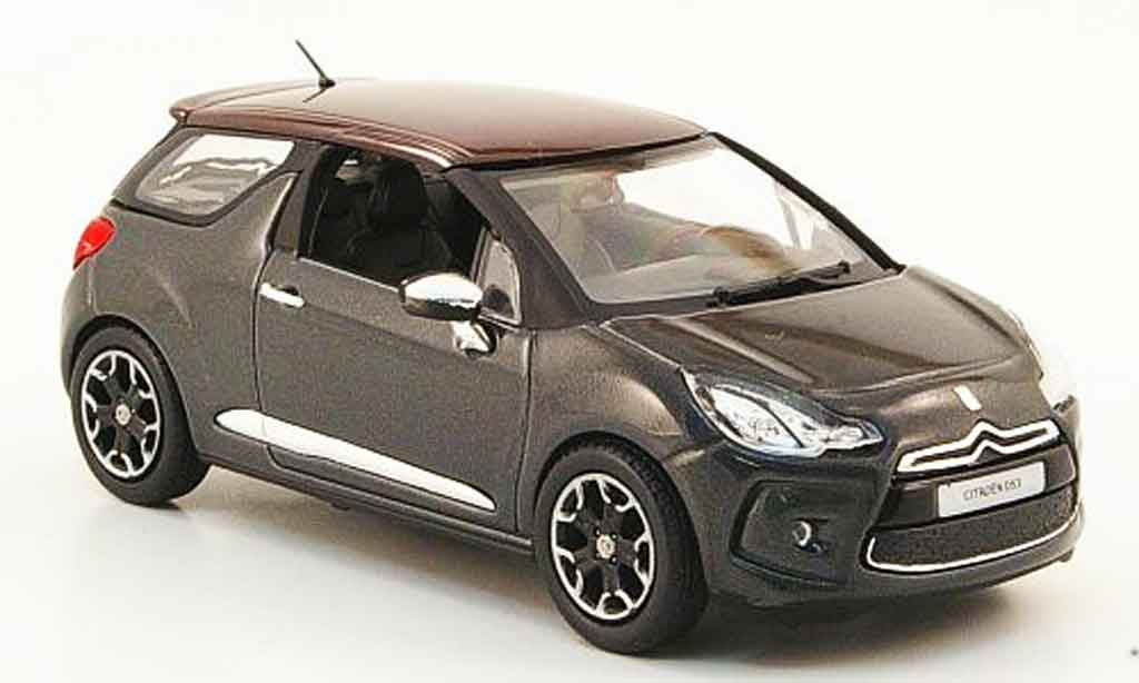 DS Automobiles DS3 1/43 Norev grey red 2010 diecast model cars
