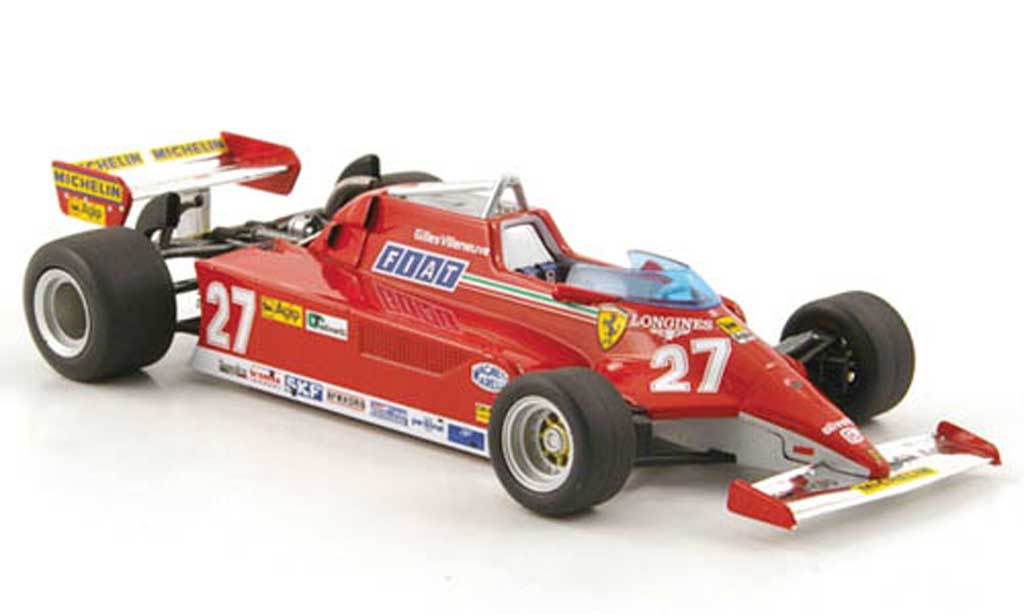 Ferrari 126 1981 1/43 Hot Wheels Elite 1981 CK No.27 G.Villeneuve GP Monaco (Elite) diecast model cars