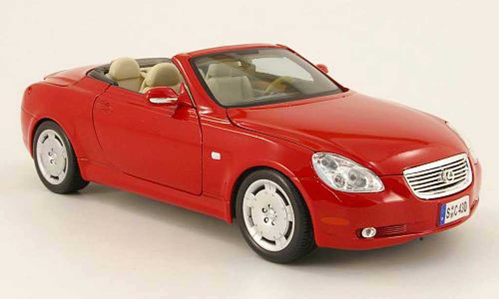 Lexus SC 430 1/18 Maisto 430 rouge decapotable 2001 miniature