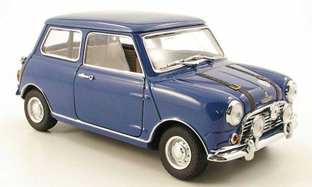 Austin Mini Cooper S 1/18 Kyosho Cooper S mk1 bleu miniature