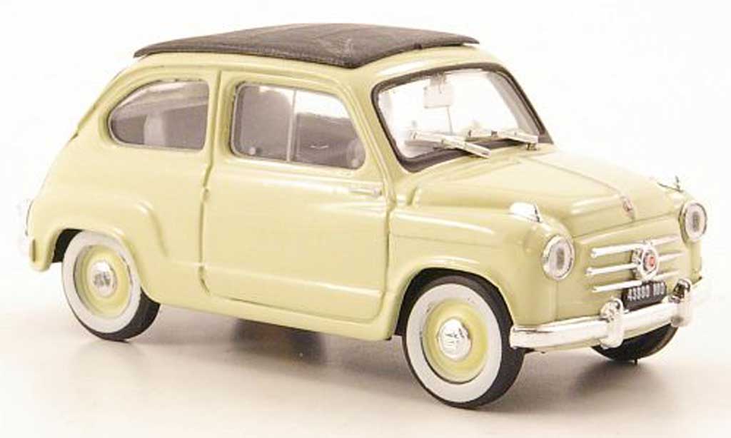 Fiat 600 1/43 Brumm jaune geschlossen 1956 miniature