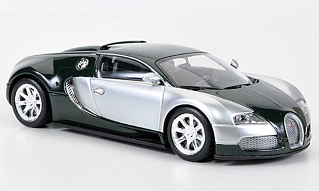 Bugatti Veyron Edition Centenaire 1/43 Minichamps Chrom/grun 2009 miniature