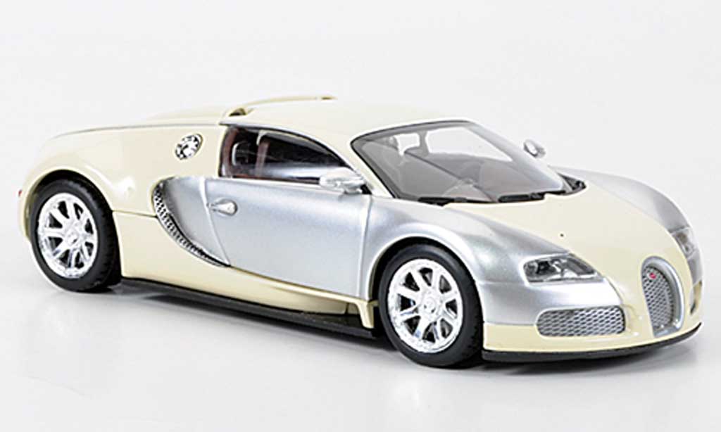 Bugatti Veyron Edition Centenaire 1/43 Minichamps Chrom/beige 2009 miniature