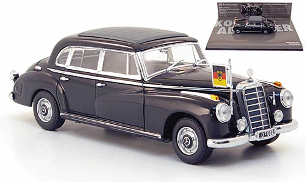 Mercedes 300 B 1/43 Minichamps B (W186III) Konrad Adenauer noire 1955 miniature