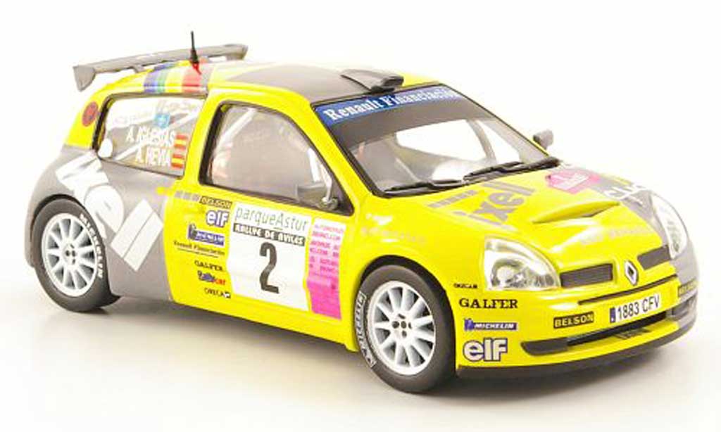 Renault Clio S1600 1/43 Hachette S1600 No.2 Ixell Rally de Aviles 2004 diecast model cars