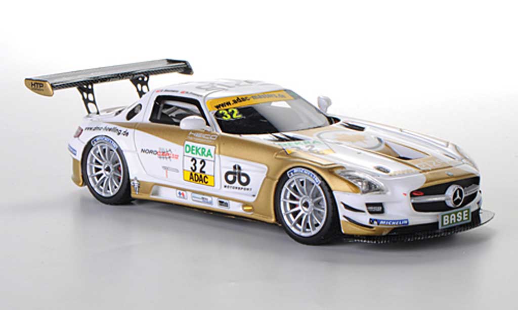 Mercedes SLS 1/43 Schuco AMG GT3 No.32 Heico Motorsport D.Baumann / H.Proczyk ADAC GT Masters-Saison 2011 miniature