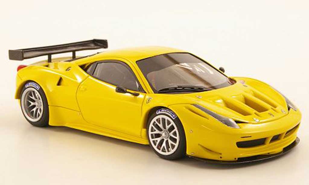 Ferrari 458 Italia GT2 1/43 Look Smart Italia GT2 yellow Plain Body Version diecast model cars