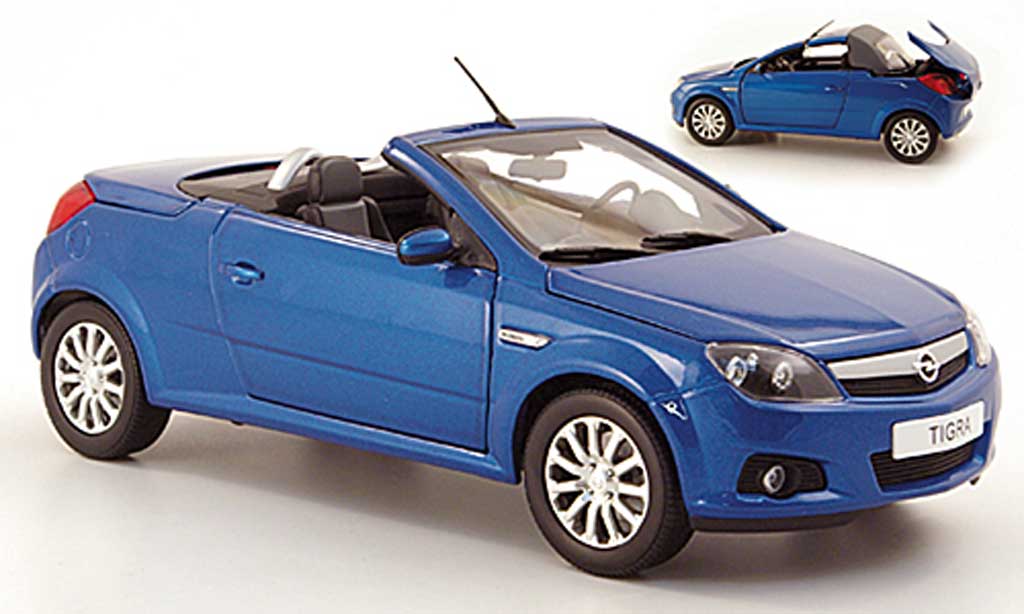 Opel Tigra 1/18 Norev twintop bleu/grise metallized miniature