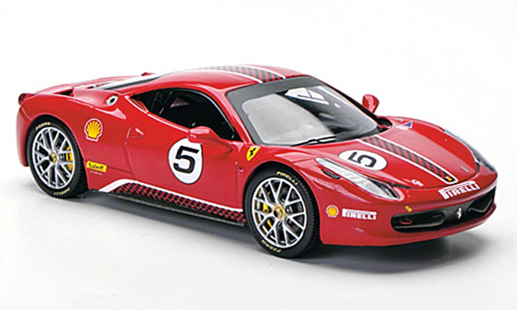 Ferrari 458 Challenge 1/43 Hot Wheels Elite No.5 rouge miniature