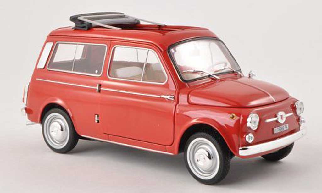 Fiat 500 1/18 Norev Giardiniera rouge 1960 miniature